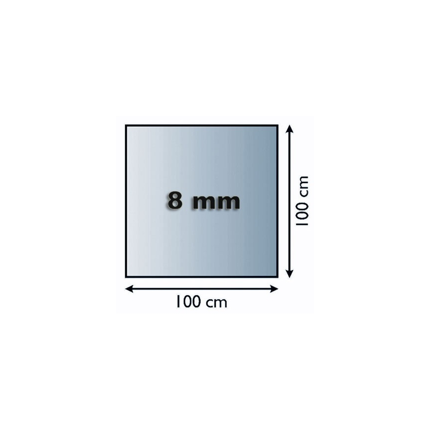Eldstad glasunderlägg 1000x1000x8 mm fyrkant