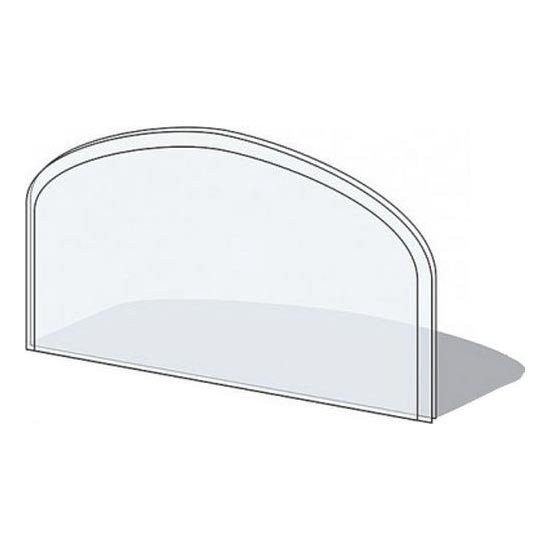 Eldstad glasunderlägg 1000x550x6 mm halvbåge