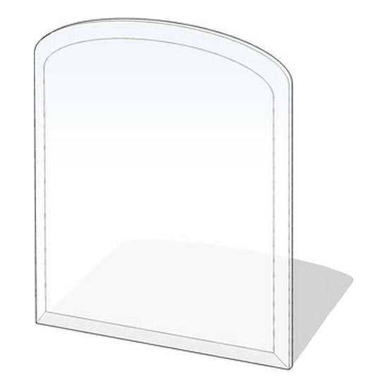 Eldstad glasunderlägg 1100x1000x8 mm halvbåge