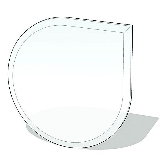 Eldstad glasunderlägg 1100x1100x6 mm reva