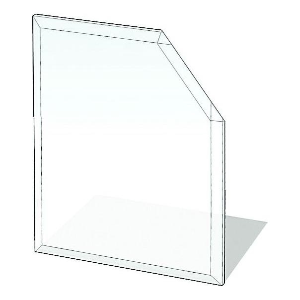 Eldstad glasunderlägg 1100x1100x8 mm skärmformad kvadrat