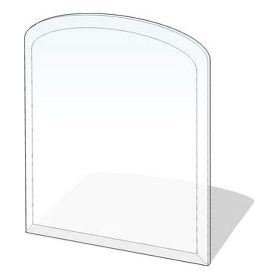 Eldstad glasunderlägg 1200x1000x8 mm halvbåge
