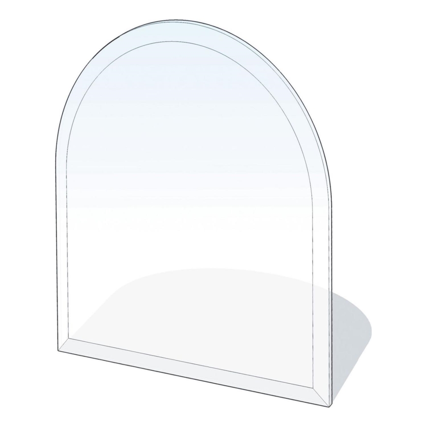 Eldstad glasunderlägg 1300x1200x8 mm halvbåge