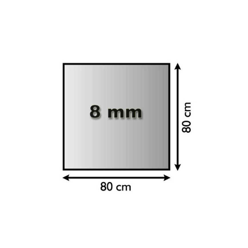 Eldstad glasunderlägg 800x800x8 mm fyrkant