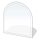 Eldstad glasunderlägg 800x800x8 mm halvbåge