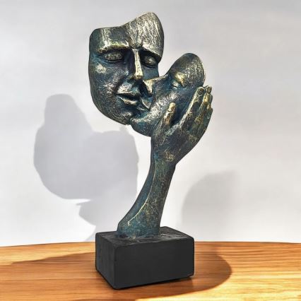 Elegant bordsdekoration 35x22x13 cm i harts med patina