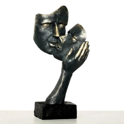 Elegant bordsdekoration 35x22x13 cm i harts med patina