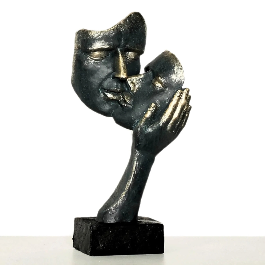 Elegant bordsdekoration 35x22x13 cm i harts med patina