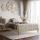 Elegant stoppad säng FLORA 160x200 cm, utan madrass, beige