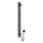 elekrtisk handdukstork med termostat SILOUETTE 187W/230V 120,6 cm IP44 svart rätt vinklat
