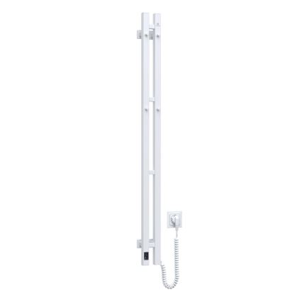 elekrtisk handdukstork med termostat SILOUETTE 187W/230V 120,6 cm IP44 vit rätt vinklat
