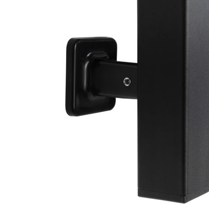 elekrtisk handdukstork med termostat SILOUETTE 187W/230V 120,6 cm IP44 svart rätt vinklat