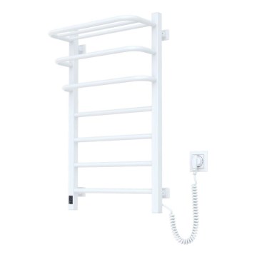 Elektrisk badrumsradiator med termostat FORTIS 350 W/230 V 80,6 cm IP44 vit höger