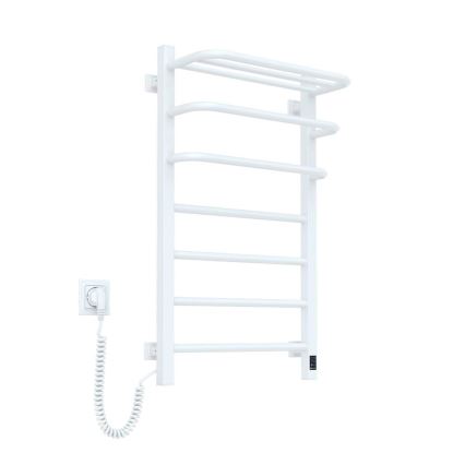 Elektrisk för badrum element med termostat FORTIS 350W/230V 80,6 cm IP44 vit vänster vinklat