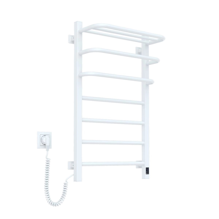 Elektrisk för badrum element med termostat FORTIS 350W/230V 80,6 cm IP44 vit vänster vinklat