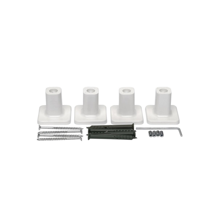 Elektrisk för badrum element med termostat FORTIS 350W/230V 80,6 cm IP44 vit vänster vinklat