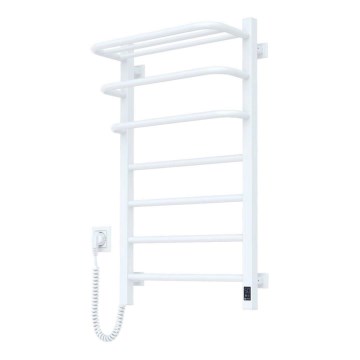 Elektrisk för badrum element med termostat FORTIS 350W/230V 80,6 cm IP44 vit vänster vinklat