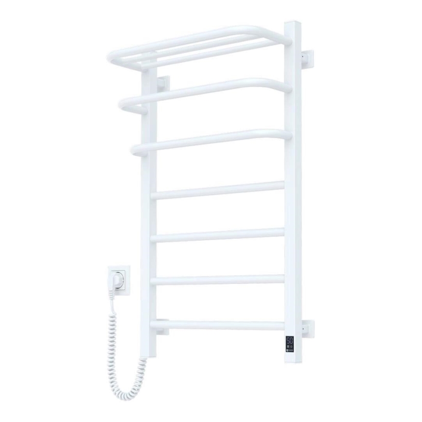 Elektrisk för badrum element med termostat FORTIS 350W/230V 80,6 cm IP44 vit vänster vinklat