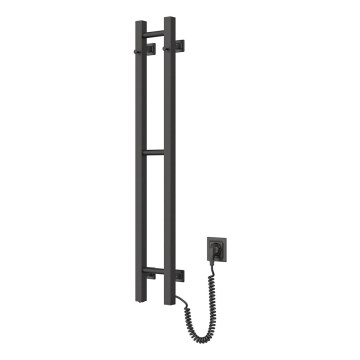 Elektrisk handdukskena SILOUETTE 187W/230V 101,1 cm IP44 svart rätt vinklat