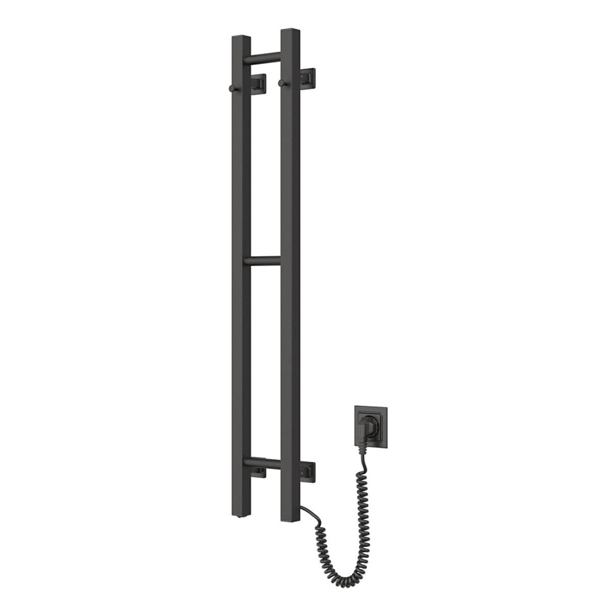 Elektrisk handdukskena SILOUETTE 187W/230V 101,1 cm IP44 svart rätt vinklat