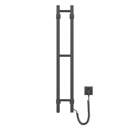 Elektrisk handdukskena SILOUETTE 187W/230V 101,1 cm IP44 svart rätt vinklat