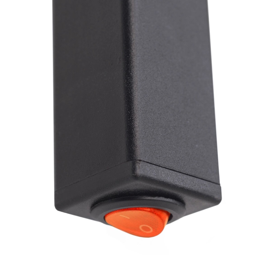 Elektrisk handdukskena SILOUETTE 187W/230V 101,1 cm IP44 svart rätt vinklat
