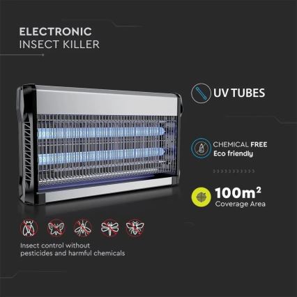 Elektrisk insektsfångare 2x15W/230V för 100 m²