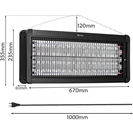 Elektrisk insektszapper 3x20W/230V 200 m2