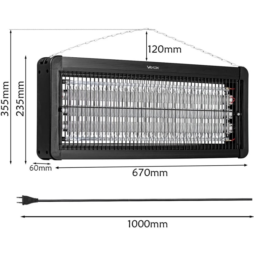 Elektrisk insektszapper 3x20W/230V 200 m2