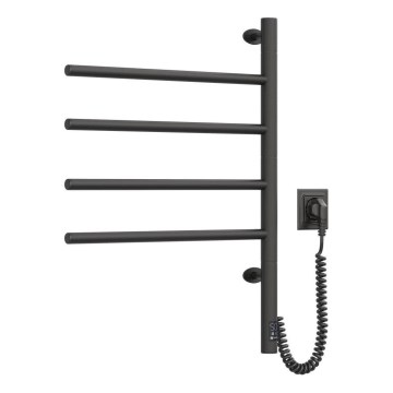Elektrisk roterande handdukskena med termostat ARABESQUE 150W/230V 64,6 cm IP44 svart