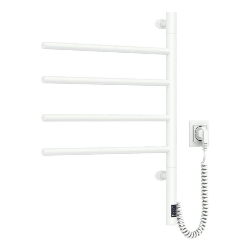 Elektrisk roterande handdukskena med termostat ARABESQUE 150W/230V 64,6 cm IP44 vit