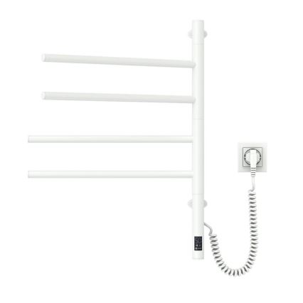 Elektrisk roterande handdukskena med termostat ARABESQUE 150W/230V 64,6 cm IP44 vit