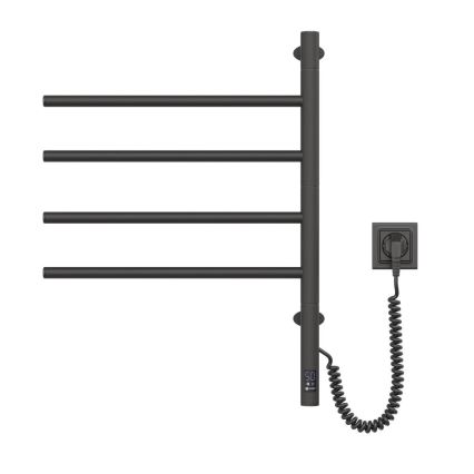 Elektrisk roterande handdukskena med termostat ARABESQUE 150W/230V 64,6 cm IP44 svart