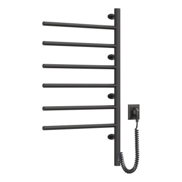 Elektrisk roterande handdukskena med termostat ARABESQUE 196W/230V 81,8 cm IP44 svart