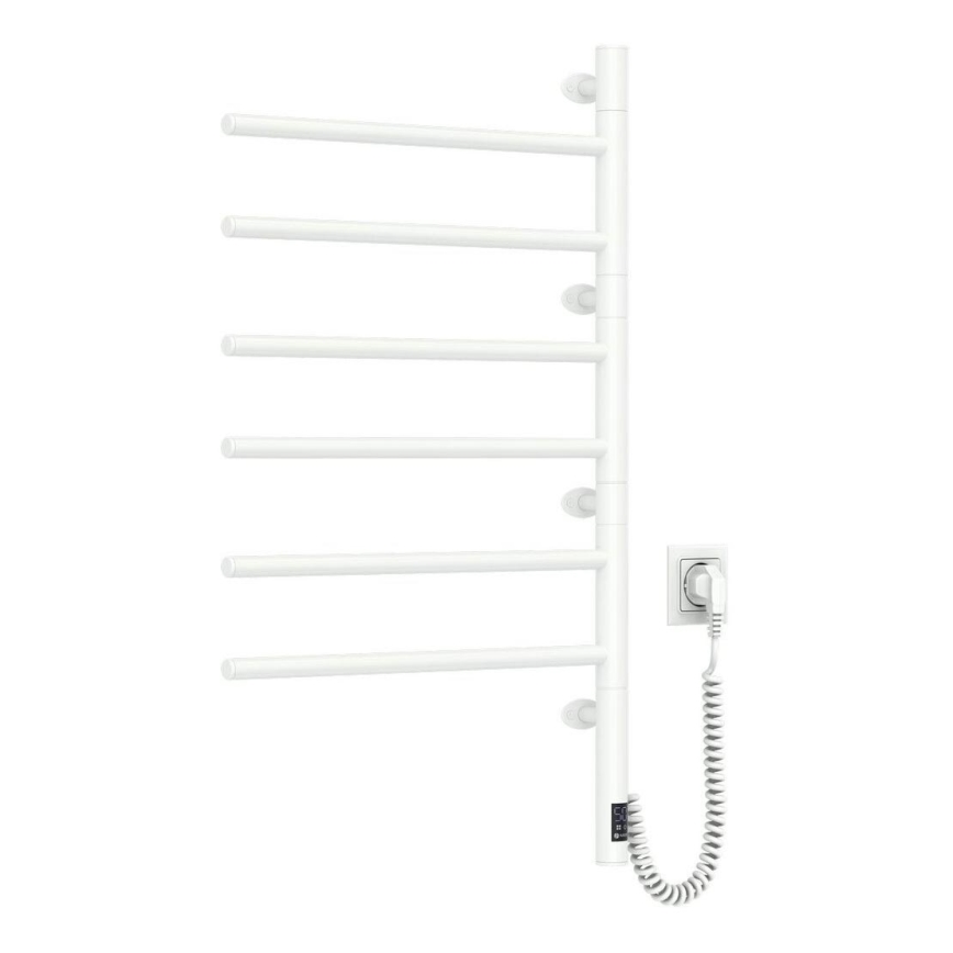 Elektrisk roterande handdukskena med termostat ARABESQUE 196W/230V 81,8 cm IP44 vit