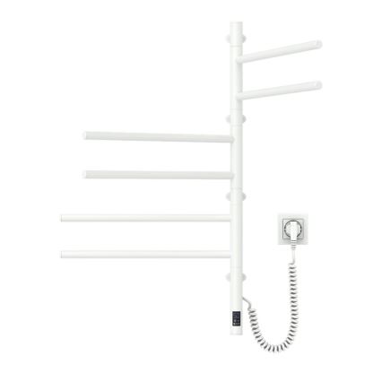 Elektrisk roterande handdukskena med termostat ARABESQUE 196W/230V 81,8 cm IP44 vit