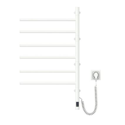 Elektrisk roterande handdukskena med termostat ARABESQUE 196W/230V 81,8 cm IP44 vit