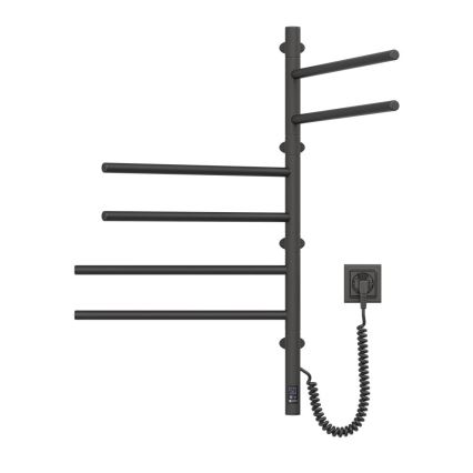 Elektrisk roterande handdukskena med termostat ARABESQUE 196W/230V 81,8 cm IP44 svart