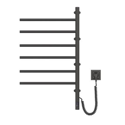Elektrisk roterande handdukskena med termostat ARABESQUE 196W/230V 81,8 cm IP44 svart