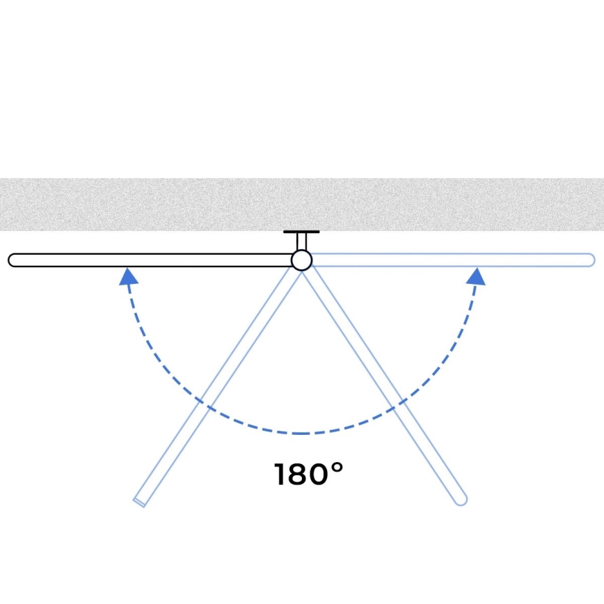 Elektrisk roterande handdukskena med termostat FOUETTE 128W/230V 64,6 cm IP44 vit