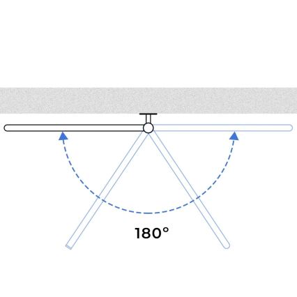 Elektrisk roterande handdukskena med termostat FOUETTE 185W/230V 81,8 cm IP44 svart