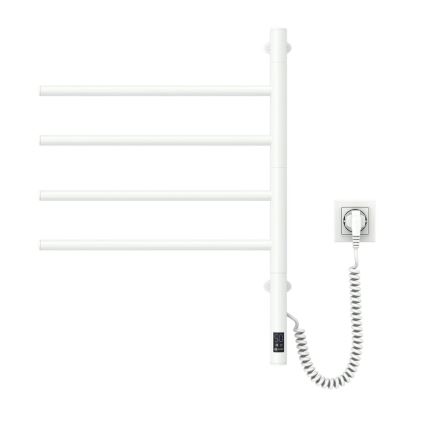 Elektrisk roterande handdukstork med termostat ARABESQUE 150W/230V 64,6 cm IP44 vit