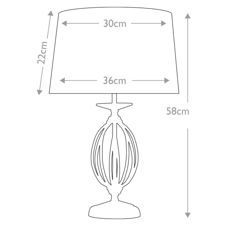 Elstead - Bordslampa AEGEAN 1xE27/60W/230V skinande krom