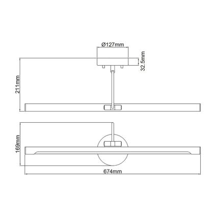 Elstead ALTON-PL-L-BLK - LED bildljus  ALTON LED/10W/230V svart 