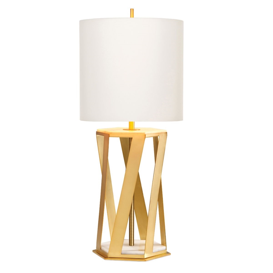 Elstead - Bordslampa APOLLO 1xE27/60W/230V guld/vit