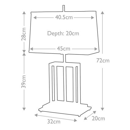 Elstead - Bordslampa ATLAS 1xE27/60W/230V