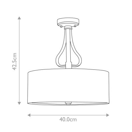 Elstead - LED Badrums ljuskrona på stång FALMOUTH 1xG9/3W/230V IP44 beige/guld
