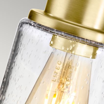 Elstead BATH-MORVAH1-BB - Badrum vägglampa  MORVAH 1xE27/60W/230V IP44 gold