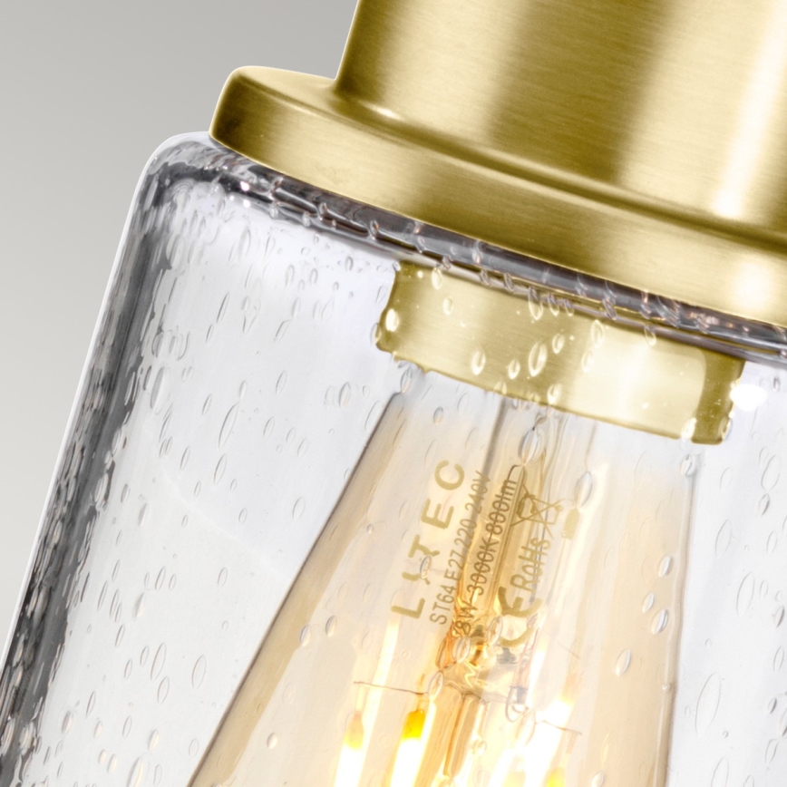 Elstead BATH-MORVAH1-BB - Badrum vägglampa  MORVAH 1xE27/60W/230V IP44 gold