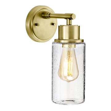 Elstead BATH-MORVAH1-BB - Badrum vägglampa  MORVAH 1xE27/60W/230V IP44 gold